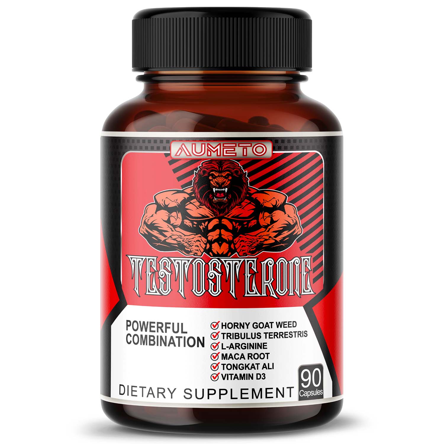 Ultra Test Support 16540mg w Tribulus Terrestris L-Arginine Maca Root Tongkat Ali Vitamin D3 - Energy Workout Muscle Strength Support