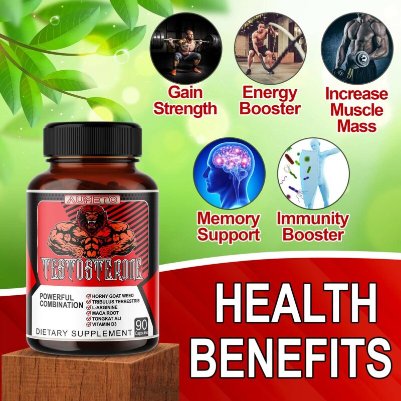 Ultra Test Support 16540mg w Tribulus Terrestris L-Arginine Maca Root Tongkat Ali Vitamin D3 - Energy Workout Muscle Strength Support - Image 4