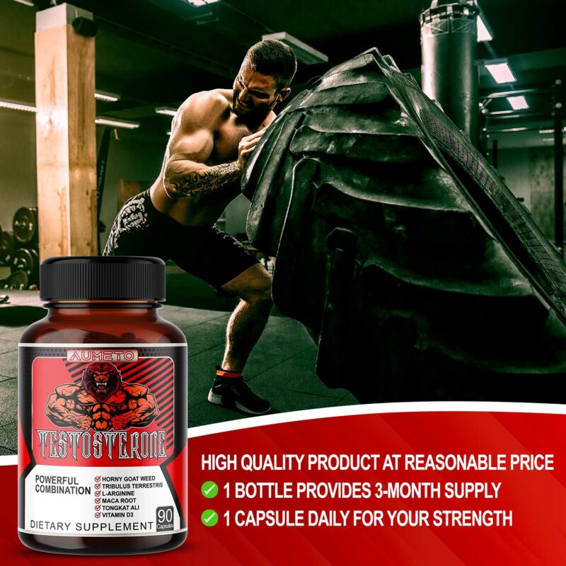 Ultra Test Support 16540mg w Tribulus Terrestris L-Arginine Maca Root Tongkat Ali Vitamin D3 - Energy Workout Muscle Strength Support - Image 5