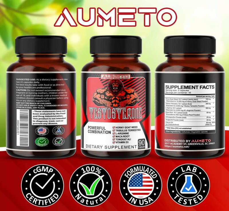 Ultra Test Support 16540mg w Tribulus Terrestris L-Arginine Maca Root Tongkat Ali Vitamin D3 - Energy Workout Muscle Strength Support - Image 6