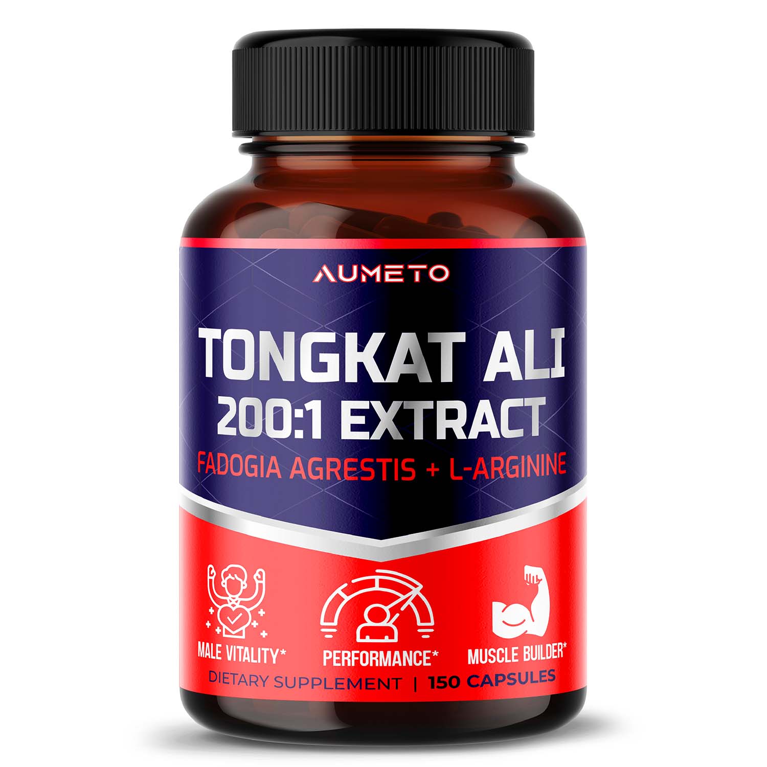 Tongkat Ali 10430mg 200:1 Extract w Fadogia Agrestis L-Arginine Tribulus Terrestris Maca Root Vitamin D3 - Energy Workout Memory Support